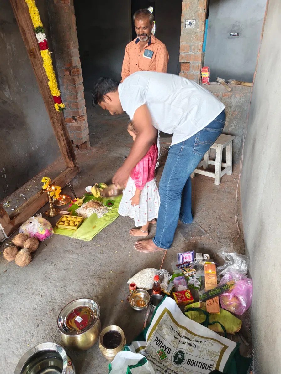 Pooja Ceremony at Site